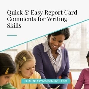 report card comments for writing