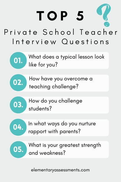 private school interview questions for teachers