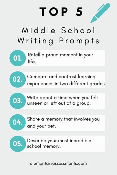 narrative writing prompts for middle school