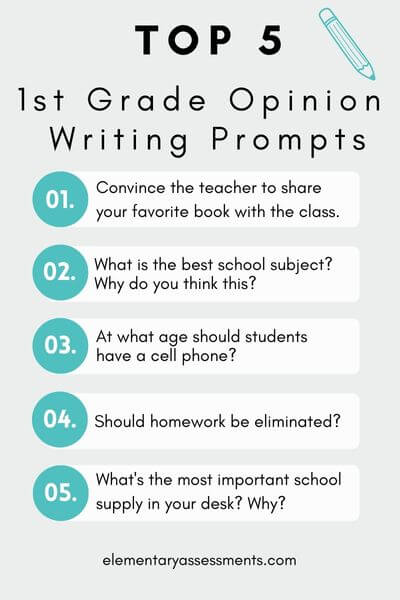 opinion writing prompts for 1st grade