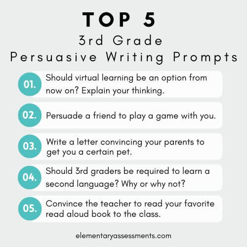 persuasive writing prompts for 3rd grade
