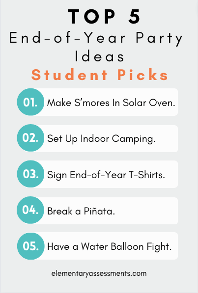 end of year class party ideas