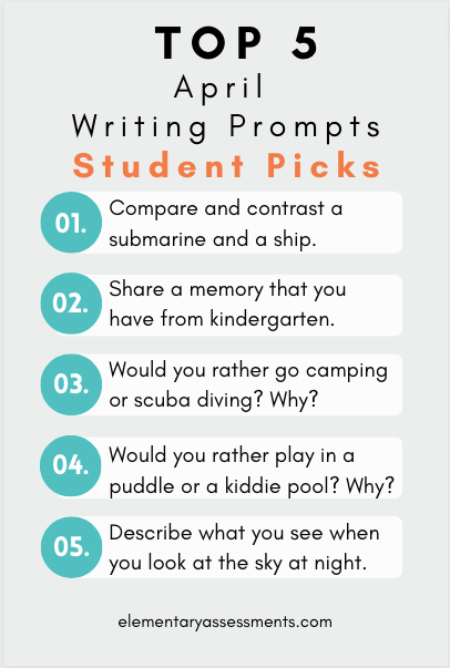 April writing prompts