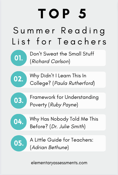 summer to-do list for teachers